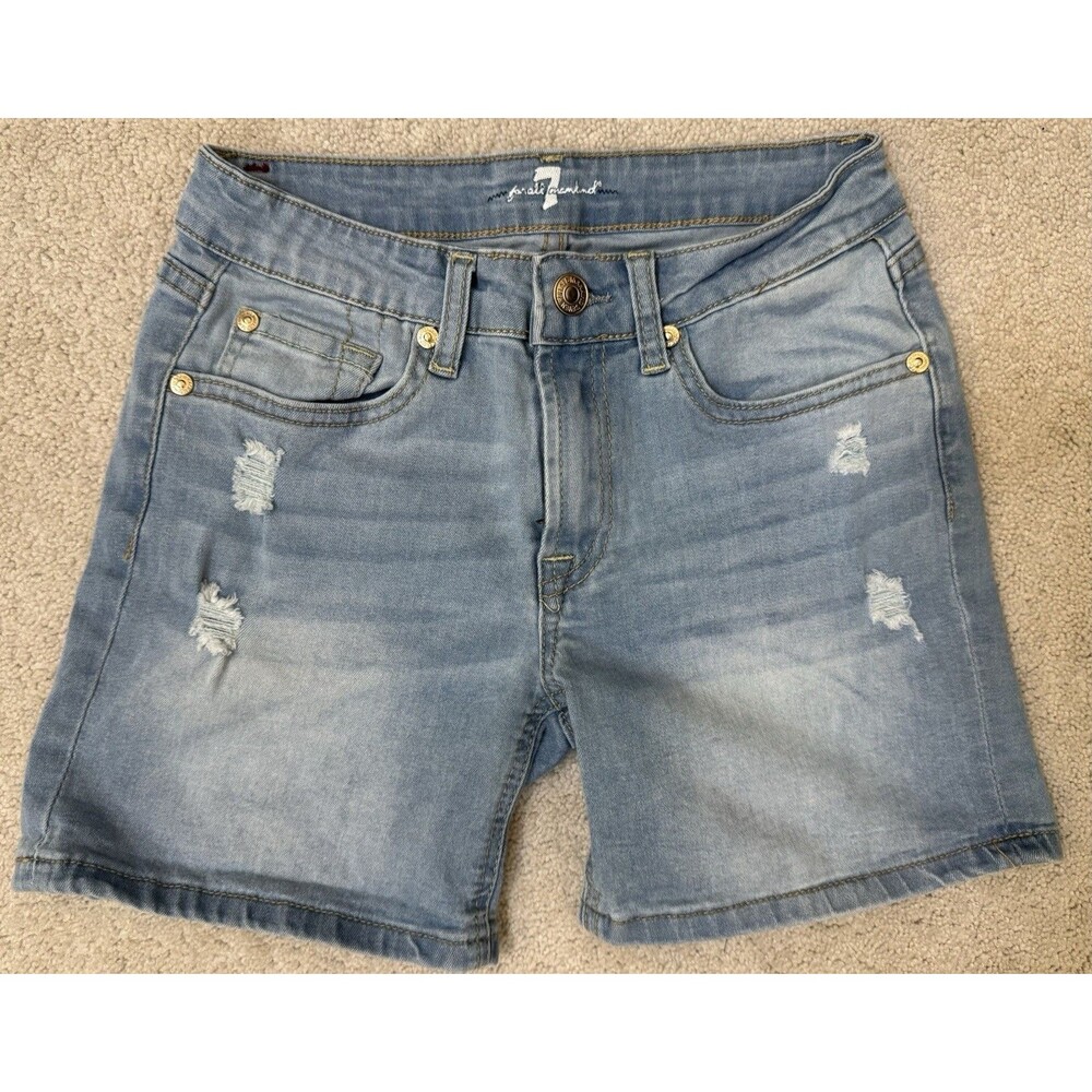 Seven For All Mankind Girls 14 Distressed Jean Shorts